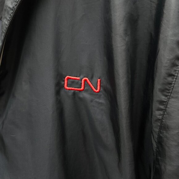 RARE CN Rail Windbreaker Jacket Men's Size XL 1/2 Zip PACKABLE Pullover - Picture 2 of 9